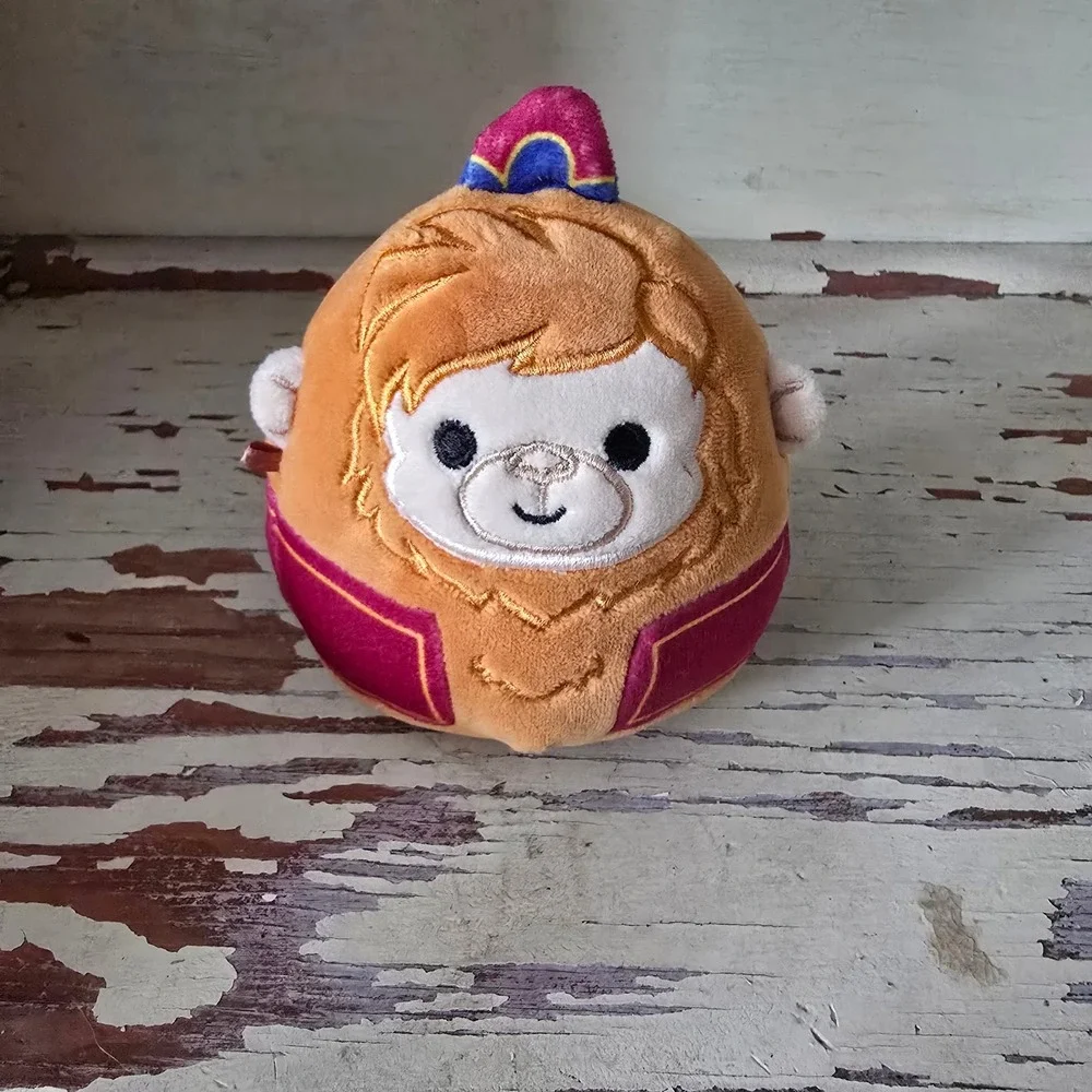 Disney Squishmallows Abu Monkey Aladdin 5 Inch Plush Kellytoy Brown Red Small‎